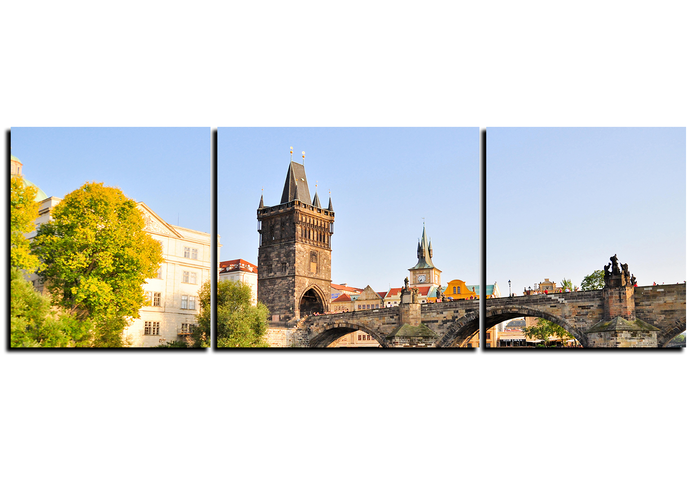 Obraz na plátně - Karlův most v Praze - panoráma Obraz na plátně - Karlův most v Praze - panoráma